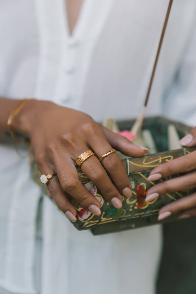 Bali Ornament Ring - Silver