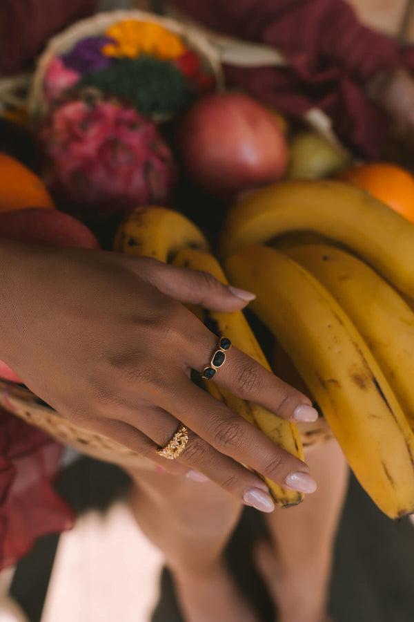 Vulcano Stones Ring - Goud