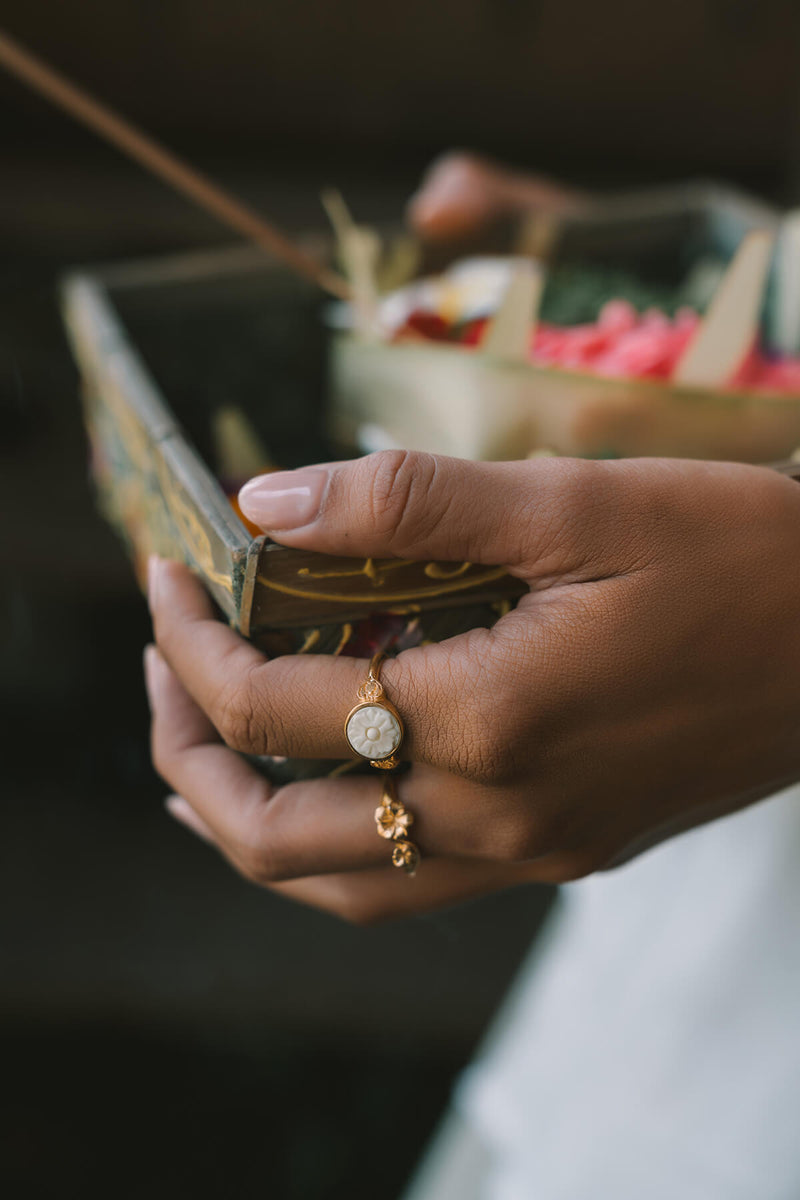 Bali Ornament Ring - Goud