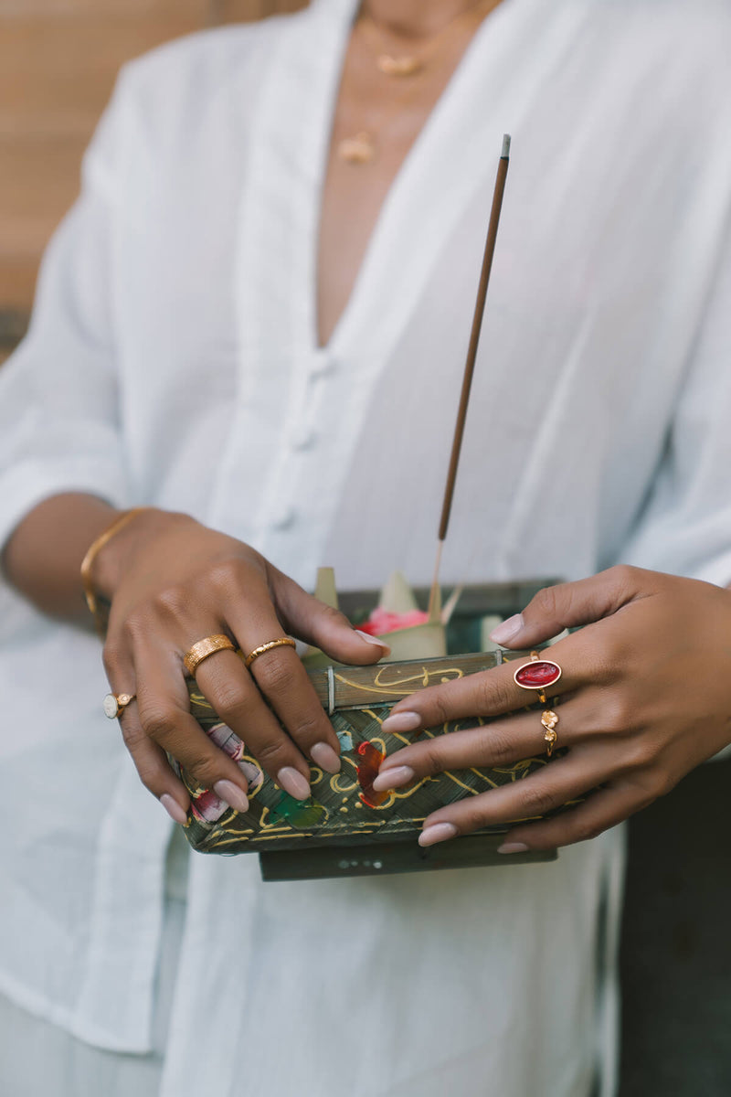 Bali Ornament Ring - Goud