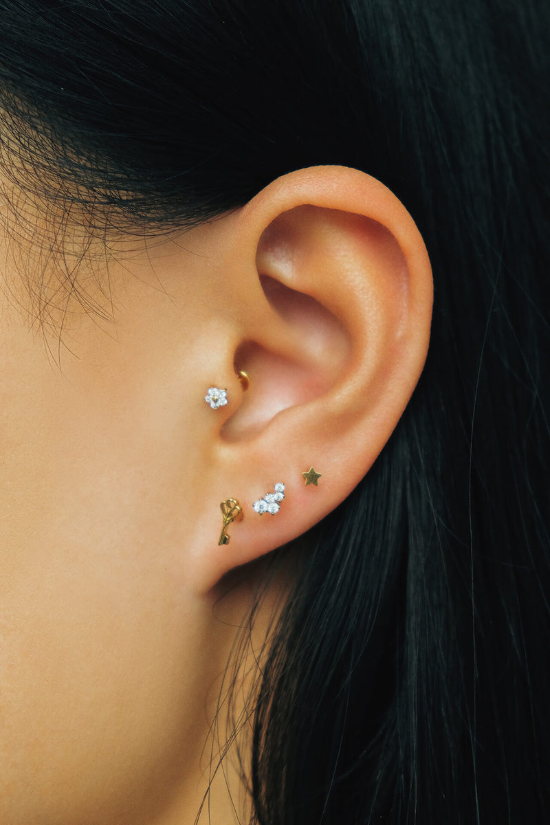 Mini Flower Zirconia - Piercing