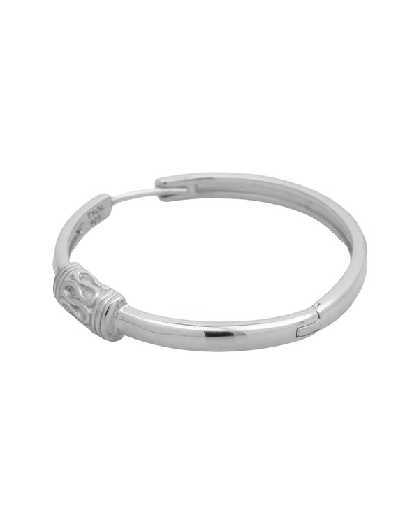 Bali Hoop Oorbel - Zilver