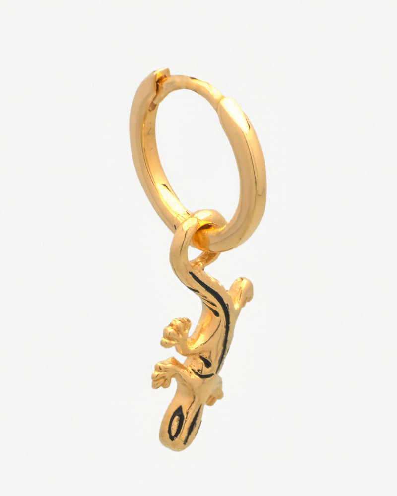 Gecko Hoop Earring - Gold