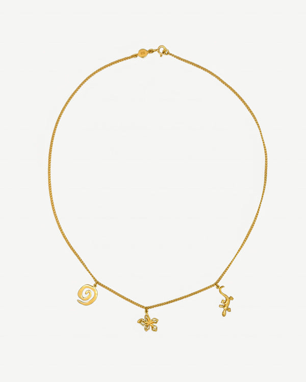 Bali Charms Necklace - Gold