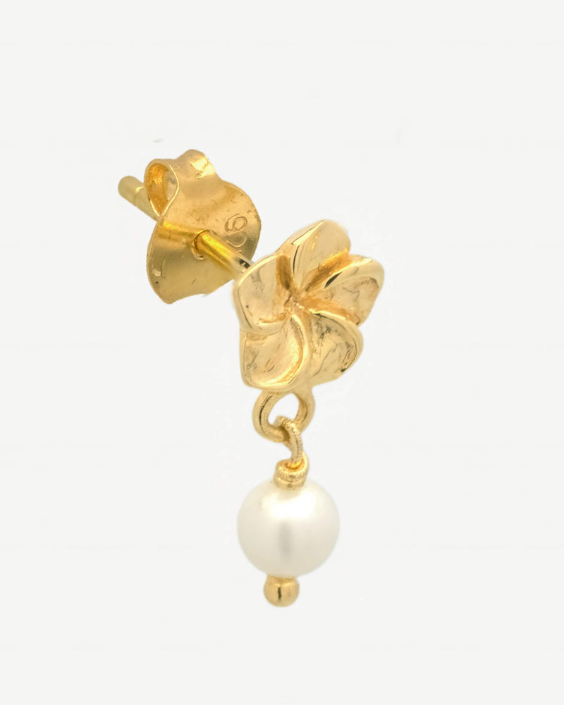 Frangipani Stud Earring - Gold