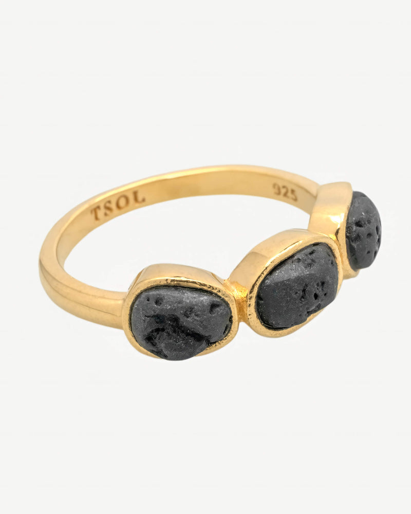 Vulcano Stones Ring - Goud