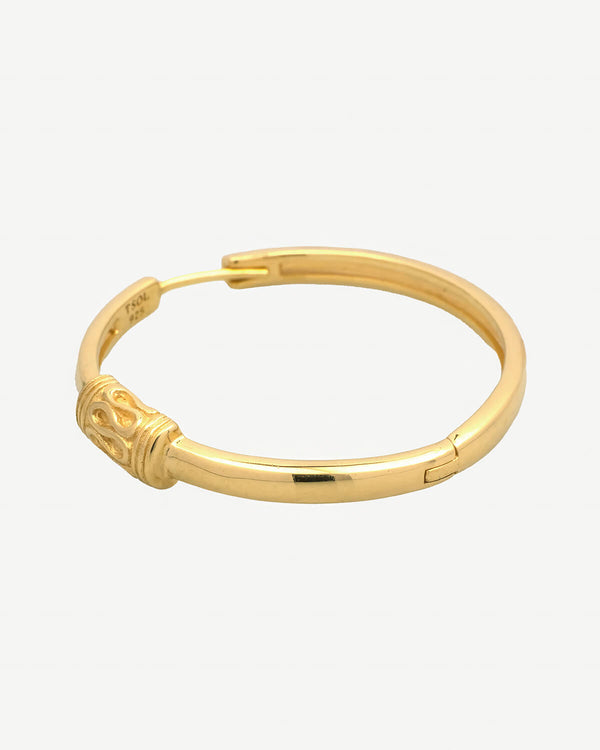 Bali Hoop Oorbel - Goud