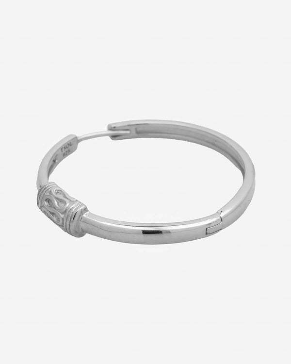 Bali Hoop Oorbel - Zilver