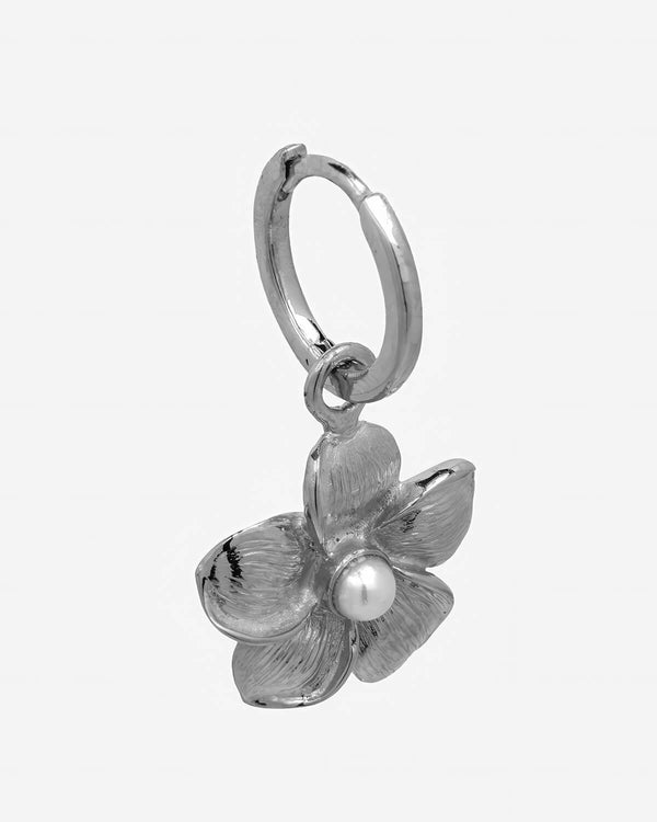 Frangipani Hoop Earring - Silver