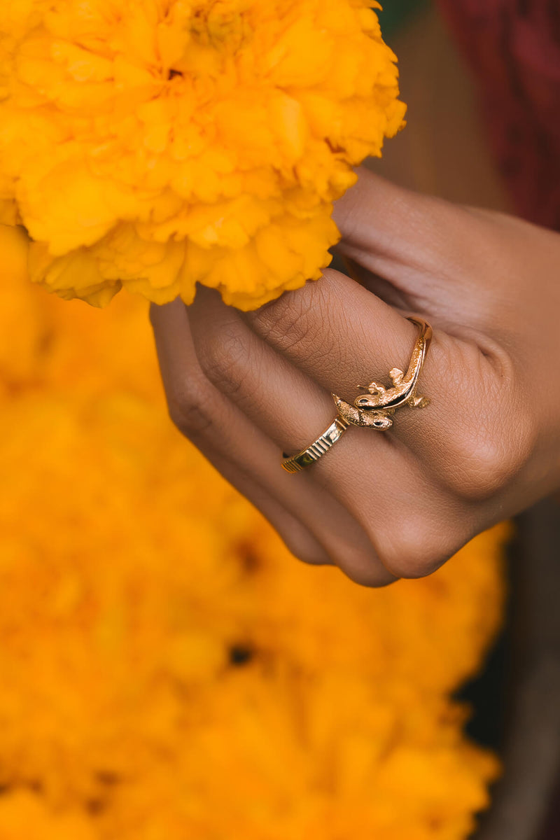 Gecko Ring - Silver